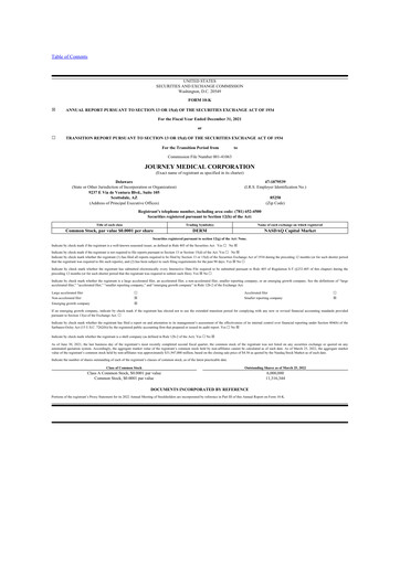 Thumbnail Journey Medical 10-K Annual Report 2021