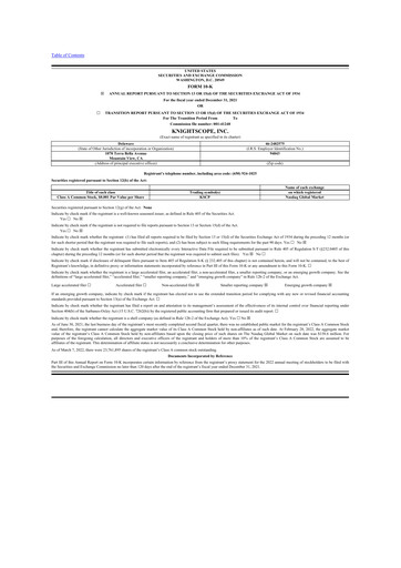 Thumbnail Knightscope 10-K Annual Report 2021