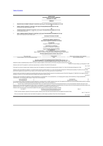 Thumbnail Corporación América Airports 20-F Annual Report 2021