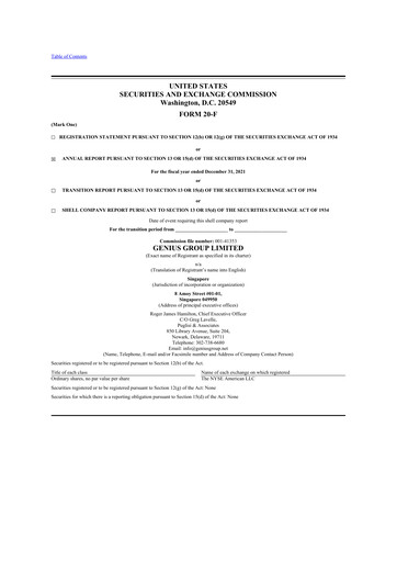 Thumbnail Genius Group 20-F Annual Report 2021