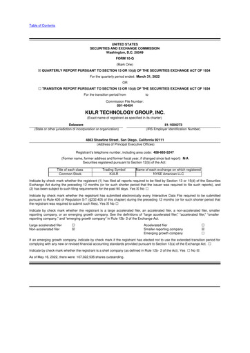 Miniature KULR Technology Group 10-Q Rapport trimestriel 2022 