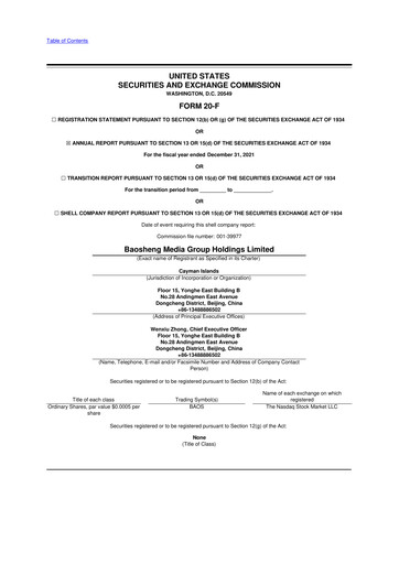 Thumbnail Baosheng Media Group 20-F Annual Report 2020