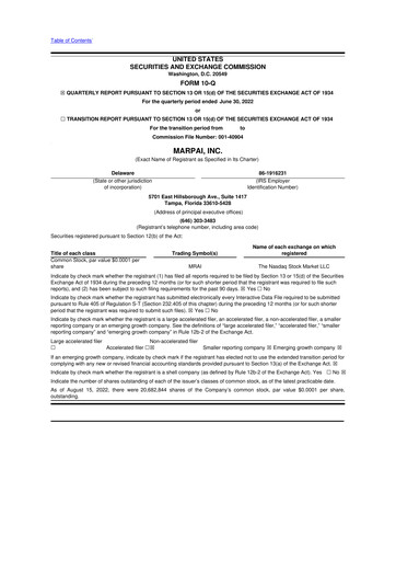Thumbnail Marpai 10-Q Quarterly Report FY2022 