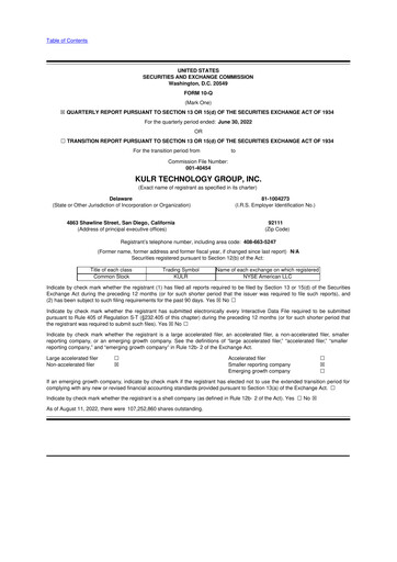 Miniature KULR Technology Group 10-Q Rapport trimestriel 2022 