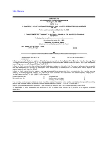 Vorschaubild T Stamp Inc. (TrustStamp) 10-Q Quartalsbericht 2022 
