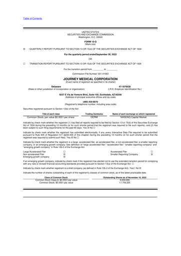 Miniature Journey Medical 10-Q Rapport trimestriel 2022 