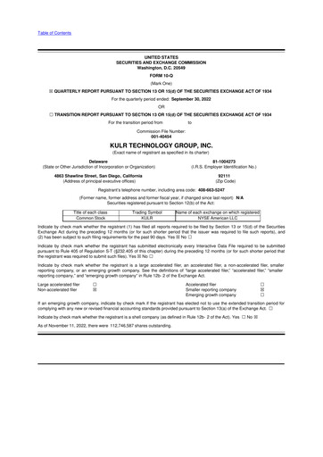 Miniature KULR Technology Group 10-Q Rapport trimestriel 2022 