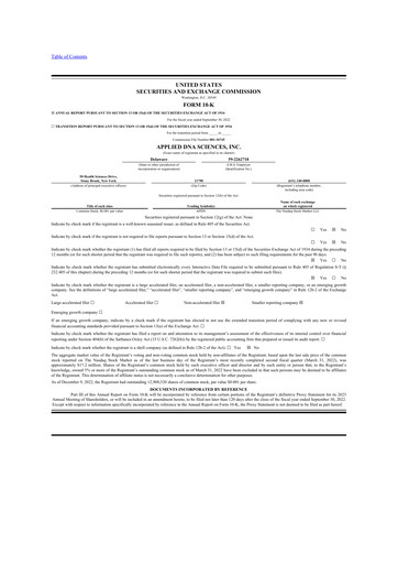 Thumbnail Applied DNA Sciences
 10-K Annual Report 