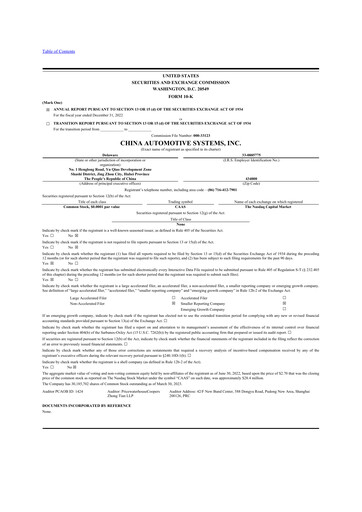 Thumbnail China Automotive Systems 10-K Annual Report 2022