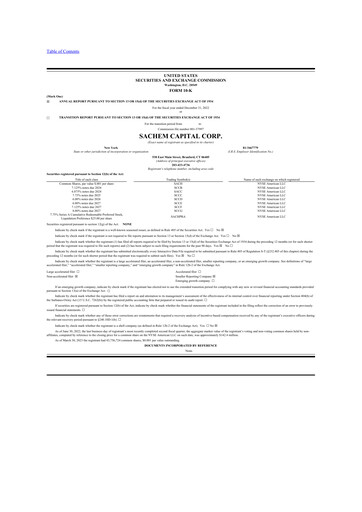 Thumbnail Sachem Capital
 10-K Annual Report 2022