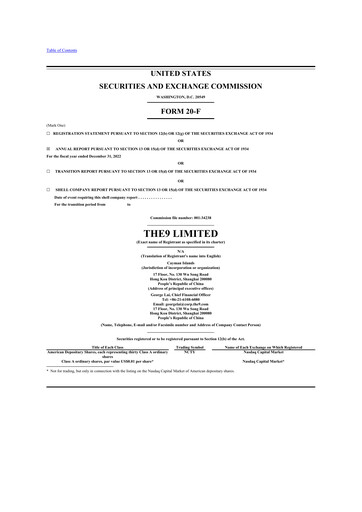 Thumbnail The9 20-F Annual Report 2022