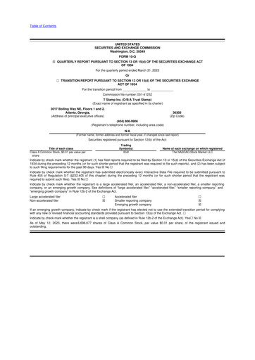 Vorschaubild T Stamp Inc. (TrustStamp) 10-Q Quartalsbericht 2023 