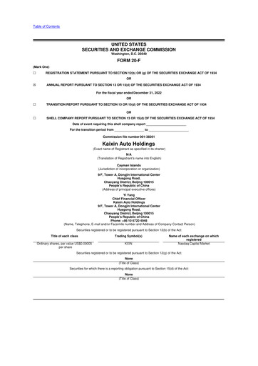 Miniature Kaixin Holdings 20-F Rapport annuel 2022