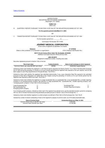 Miniature Journey Medical 10-Q Rapport trimestriel 2023 