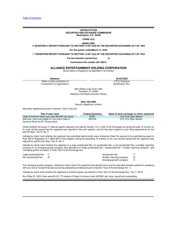 Vorschaubild Alliance Entertainment 10-Q Quartalsbericht 2023 