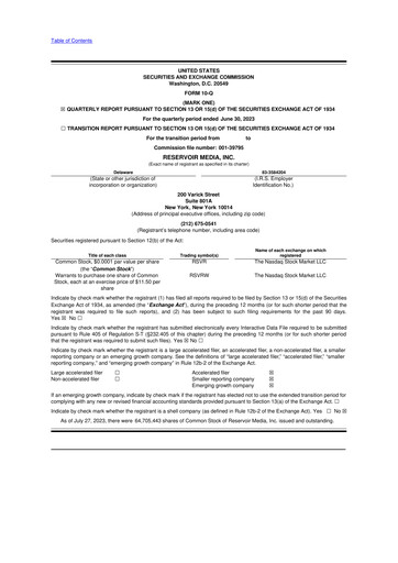 Thumbnail Reservoir Media 10-Q Quarterly Report FY2023 
