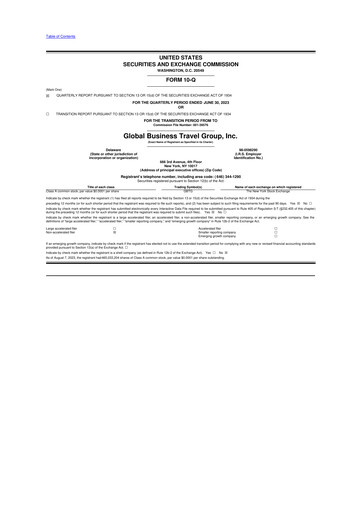Thumbnail Global Business Travel Group 10-Q Quarterly Report FY2023 