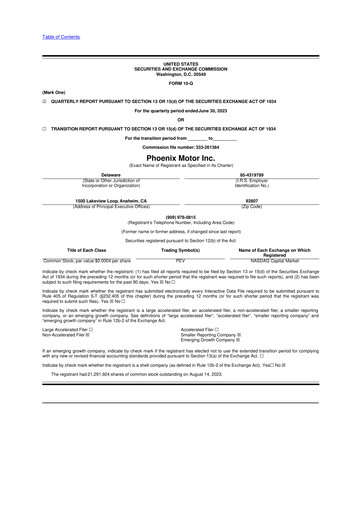 Thumbnail Phoenix Motor 10-Q Quarterly Report FY2023 
