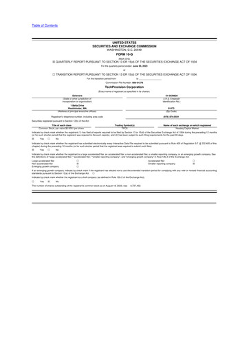 Miniature TechPrecision 10-Q Rapport trimestriel 2024 