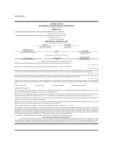 Thumbnail Applied DNA Sciences
 10-K Annual Report 