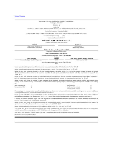 Miniature KULR Technology Group 10-K Rapport annuel 2023