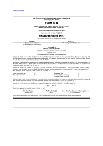 Thumbnail NanoViricides 10-Q Quarterly Report FY2024 