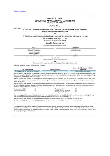 Vorschaubild Smurfit Westrock 10-Q Quartalsbericht 2024 
