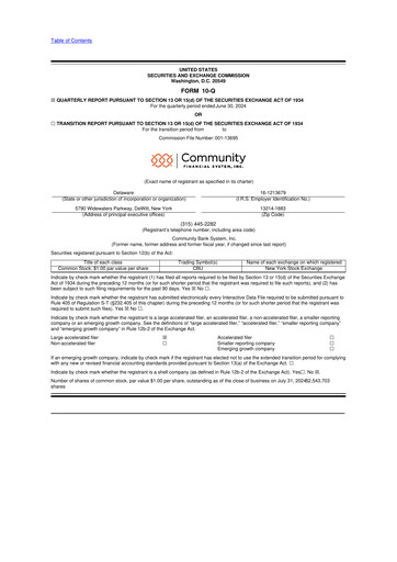 Thumbnail Community Financial System 10-Q Quarterly Report FY2024 