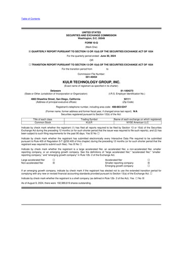 Miniature KULR Technology Group 10-Q Rapport trimestriel 2024 