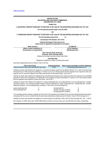 Thumbnail Cheetah Net Supply Chain Service 10-Q Quarterly Report FY2024 