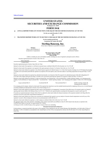 Thumbnail Sterling Bancorp 10-K Annual Report 2024