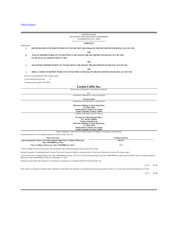 Miniature Luckin Coffee 20-F Rapport annuel 2024