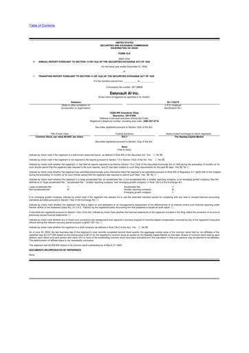 Thumbnail Datavault AI 10-K Annual Report 2024