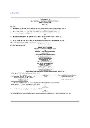 Thumbnail Dada Nexus 20-F Annual Report 2024