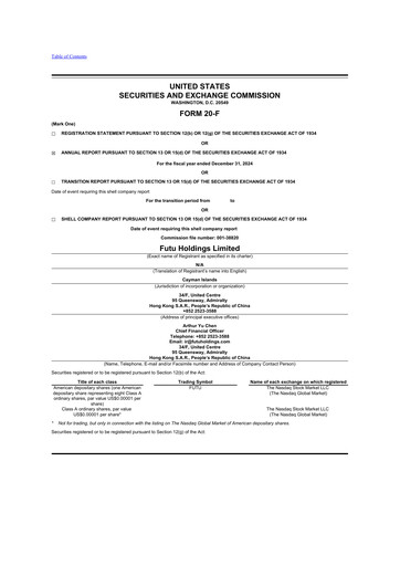 Thumbnail Futu Holdings 20-F Annual Report 2024