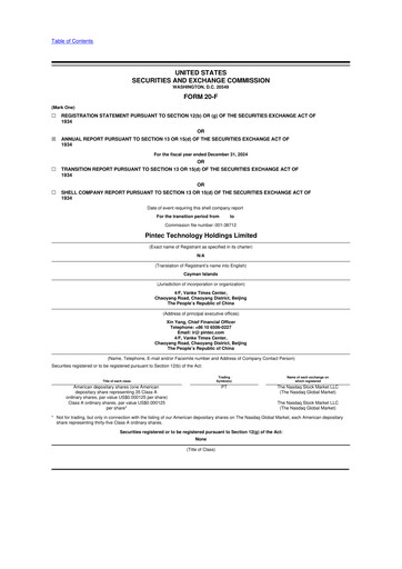 Thumbnail Pintec Technology 20-F Annual Report 2024