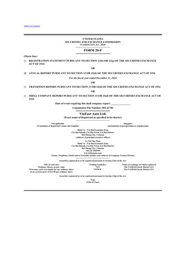 Thumbnail VinFast Auto 20-F Annual Report 2024