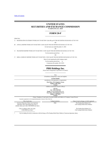 Thumbnail PDD Holdings (Pinduoduo) 20-F Annual Report 2024