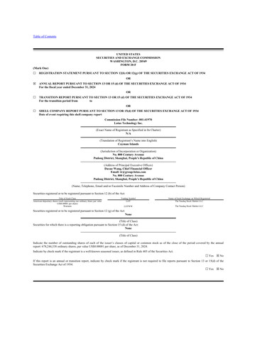 Thumbnail Lotus Technology 20-F Annual Report 2024