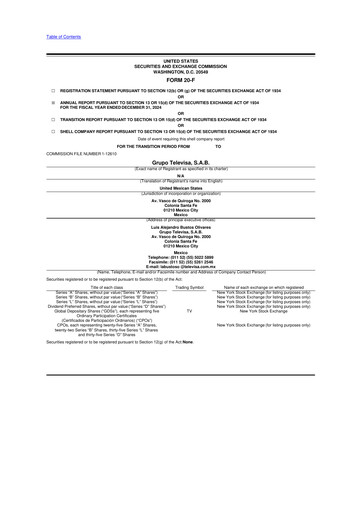 Thumbnail Televisa 20-F Annual Report 2024
