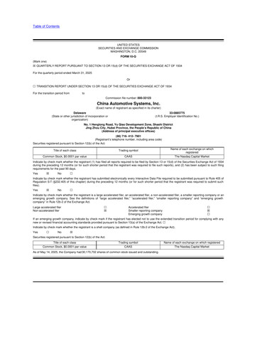 Thumbnail China Automotive Systems 10-Q Quarterly Report FY2025 