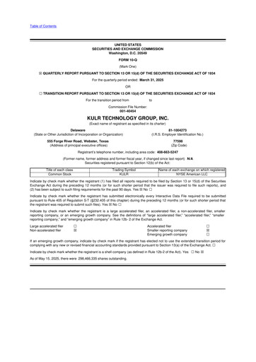 Miniature KULR Technology Group 10-Q Rapport trimestriel 2025 