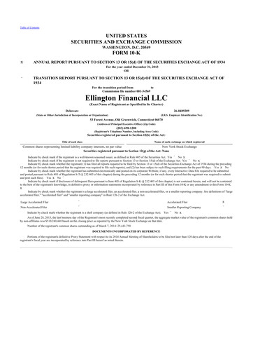 Thumbnail Ellington Financial
 10-K Annual Report 2013