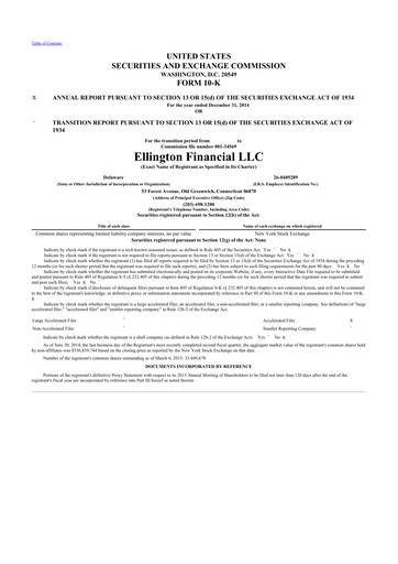 Thumbnail Ellington Financial
 10-K Annual Report 2014