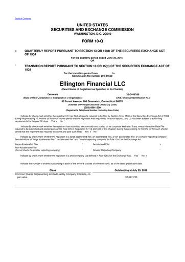 Thumbnail Ellington Financial
 10-Q Quarterly Report FY2016 