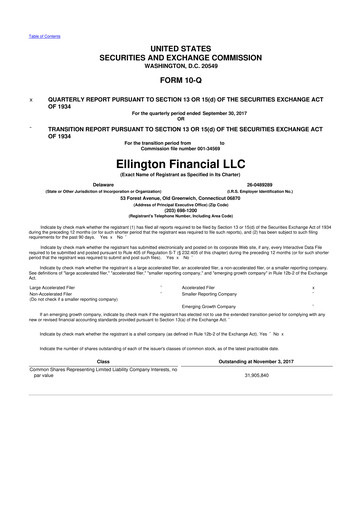 Thumbnail Ellington Financial
 10-Q Quarterly Report FY2017 