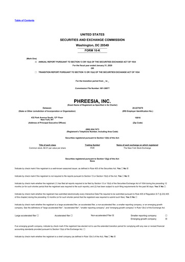 Thumbnail Phreesia 10-K Annual Report 2020