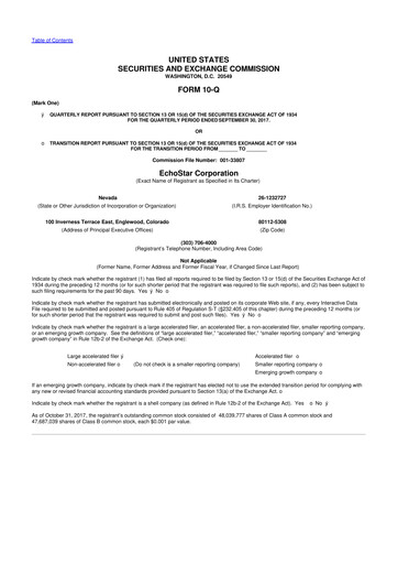 Vorschaubild EchoStar 10-Q Quartalsbericht 2017 