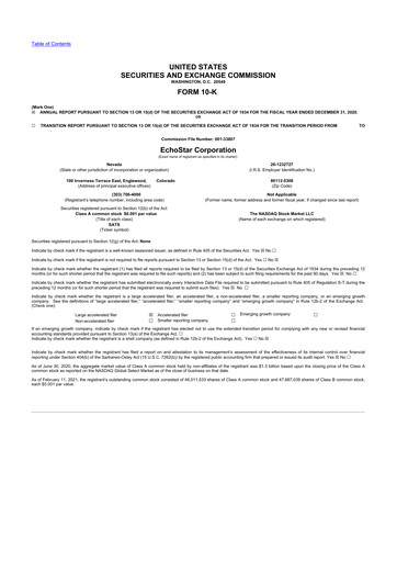 Thumbnail EchoStar 10-K Annual Report 2020