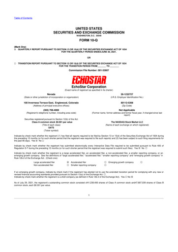 Vorschaubild EchoStar 10-Q Quartalsbericht 2021 